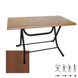 Klasik Katlanır Masa 80X140 Cm - (Werzalit, Wermodin Ve Allzalit Tabla) - Koyu Ahşap