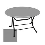 Klasik Katlanır Masa Yuvarlak (107 Cm Çap) - (Werzalit, Wermodin Ve Allzalit Tabla) - Koyu Gri