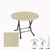 Klasik Katlanır Masa Yuvarlak (70 Cm Çap) - (Werzalit, Wermodin Ve Allzalit Tabla) - Golden Marble
