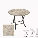 Klasik Katlanır Masa Yuvarlak (70 Cm Çap) - (Werzalit, Wermodin Ve Allzalit Tabla) - Scala Marble