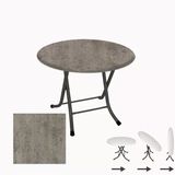 Klasik Katlanır Masa Yuvarlak (90 Cm Çap) - (Werzalit, Wermodin Ve Allzalit Tabla) - Kahve Oxid