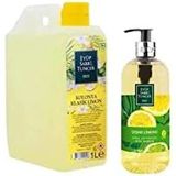 Klasik Limon Kolonyası Yedek Şişe 1 Lt Çeşme Limonu Sıvı Sabun 500 Ml