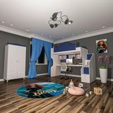 Klasik Masalı Ranza ve 2 Kapılı Gardrop Mdf - Beyaz - 100 x 100 cm