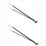 Klasik Metal Mangal Maşası 32 Cm-27 Cm Uzun-Kısa Boy Çelik Yemek Barbekü Izgara Kömür Köz (32 cm - 2 Adet)