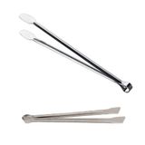 Klasik Metal Mangal Maşası 36 Cm-32 Cm-27 Cm Uzun-Kısa Boy Çelik Yemek Barbekü Izgara Kömür Köz (2'li Set 32cm ve 27cm)