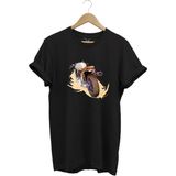 Klasik Motorsiklet Baskılı Vintage Old Motor %100 Pamuk Regular Fit Bisiklet Yaka T-Shirt - XL - Siyah