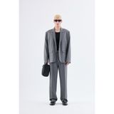 Klasik Oversize Takım Elbise Gri - Relax Fit