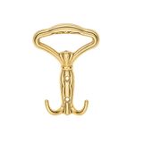 Klasik Portmanto Askısı, Metal Vestiyer Askısı, 40 Gr, Dolap ve Duvar Askılığı, Altin (Vidalı)