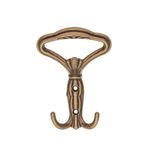 Klasik Portmanto Askısı, Metal Vestiyer Askısı, 40 Gr, Dolap ve Duvar Askılığı, Antik Sari (Vidalı)