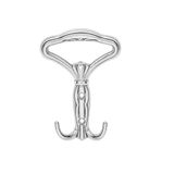 Klasik Portmanto Askısı, Metal Vestiyer Askısı, 40 Gr, Dolap ve Duvar Askılığı, Krom (Vidalı)