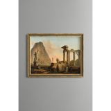Klasik Roma Kalıntıları - Vintage Desenli Çerçeve - İnce Model, Altın4, 15 x 21