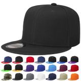 Klasik Snapback şapka kap Hip Hop tarzı düz Bill boş düz renk ayarlanabilir boyutu, 1 adet Siyah., Tek Beden