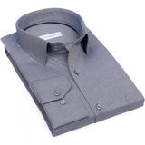 Klasik Uzun Kol Oxford Hediye Kutulu Kolay Ütülenebilir Erkek Gömlek - Indigo - 5XL
