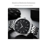 Klasik Ve Modernin Buluşması: Gümüş Metal Takvimli Erkek Saati STC12011