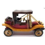 Klasik Vintage Ahşap Araba Modeli Masa Üstü Dekoratif Figür 20 cm