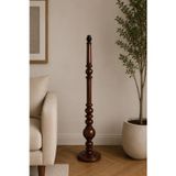 Klasik Vintage Ahşap Lambader Ayak Koyu Kahve Meşe Rengi 140cm La55786 Diğer