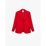 Klasik Yaka Uzun Kollu Cepli Düğmeli Blazer Ceket