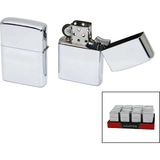 Klasik Zippo Çakmak - Gümüş Renkli - Rüzgara Dayanıklı
