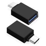 Klasist USB To Type-C Dönüştürücü Otg Çevirici Adaptör Metal - Siyah