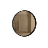 KLASS DEKOR Ceviz/ Meşe/ Beyaz/ Siyah Masif Ahşap Yuvarlak Çerçeveli Koridor-Banyo-Salon- Ofis Cırcle Ayna Çap 50 cm
