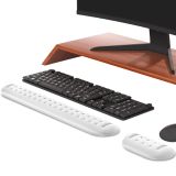 Klasse Gaming Klavye ve Mouse Bilek Destek Seti, ErgoPad, Kaymaz Tabanlı, Nefes Alan Kumaş, Ağrı Önleyici (Beyaz Destek Seti)