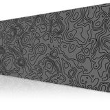 KLASSE PRO - 10 Farklı Model Dikişli Kenar 90x40 cm Oyuncu Gaming Mouse Pad (Dark Grey Map Lines, 90x40 cm)