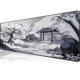 Klasse Pro - 10 Farklı Model Dikişli Kenar 90x40 cm Oyuncu Gaming Mouse Pad (Zen Garden, 90x40 cm)