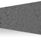 Klasse Pro - 6 Farklı Model Dikişli Kenar 70x30 cm Oyuncu Gaming Mouse Pad (Dark Grey Map Lines)