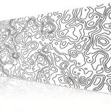 Klasse Pro - 6 Farklı Model Dikişli Kenar 70x30 cm Oyuncu Gaming Mouse Pad (White Map Lines)