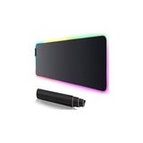 Klasse Rgb Mouse Pad 80x30 Cm, 4 mm Kalınlık, Parlak Su Geçirmez Yüzey, Oyuncu Gaming XXL Mausepad, 14 Farklı Renk Modu (Parlak Siyah)