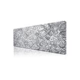 KlasseGear Pro 90x40 Cm Xxl Gaming Oyuncu Mouse pad MousePad White Map Lines