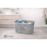 Klassy Damla Çok Amaçlı Çamaşır Sepeti – 30 Lt - 345 x 495 x 235 mm - Gri