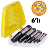 Klavuz Pafta Takimi 6 Li Set Heinz Koln Ahasap Metal Yuzey Vida Ic Dis Acma Sikismis Vida Cikarma