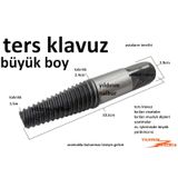 Klavuz Ters Diş Açma Kılavuzu Duble Büyük Boy Tesisatçı Klavuz Mu