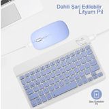 Klavye Mouse Seti Mini Q Kablosuz Klavye Mouse Set 2.4G Wirelless Multimedya Ultra İnce Sessiz