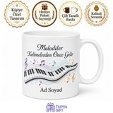 Klavyeci Synthesizer Ses Efektleri Tuşlu Çalgı Melodi Kupa Bardak Hediye