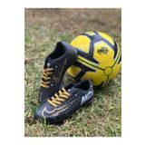 Klay Shoes Çocuk Genç Yetişkin Erkek Siyah Bronz Bağcıklı Halı Saha Futbol Ayakkabısı