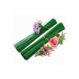 KLC Çiçek Malzemecisii Çiçek Teli 2 mm 40 cm 50 Adet Yeşil Kaplamalı Metal Tel | Kokina Teli | Çiçek Yapımı | Hobi ve Pastacılık