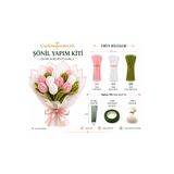 KLC Çiçek Malzemecisii Şönil Yapım Kiti Full Set | 100 Adet Şönil + 40 cm Çiçek Teli + 30 m Çiçek Bandı + 1 Paket Tomurcuk