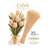 KLC Çiçek Malzemecisii Ten Rengi Yoğun Tüylü Şönil Tel | 30 CM | 25 Adet | Çiçek Yapımına Uygun