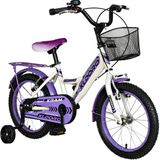 Kldoro KD-16301 Çelik Kadro 16 Jant Bagajlı Mor Beyaz Kız Çocuk Bisikleti