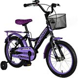Kldoro KD-16301 Çelik Kadro 16 Jant Bisiklet Bagajlı Kız Çocuk Bisikleti - Mor