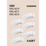 Kleanova Kiwi Buharlı Temizlik Makinesi Yedek Bez Seti 6 Adet 500 - 1000 W Uyumlu Modeller - Beyaz