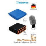 Kleanwin 3’lü Premium Araç Temizlik Seti – Atlas Kurulama Bezi, Shine Cam Bezi, HydroGlove Eldiven