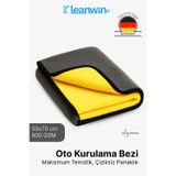Kleanwin Aquamax 50x70 cm Mikrofiber Oto Kurulama Havlusu 800 GSM | Emici Araç Yıkama ve Cam Temizlik Bezi