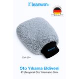 Kleanwin Hydroglove Mikrofiber Gri Oto Yıkama Eldiveni | Sünger Dolgulu, Emici Araç Temizlik ve Cila Eldiveni