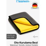 Kleanwin Mikrofiber Oto Kurulama Havlusu 800 GSM 50x70 cm Süper Emici Universal Araç Yıkama Bezi
