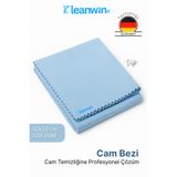 Kleanwin Vista Mavi Mikrofiber Cam Bezi 40x40 cm 200 GSM – Araba ve Ev Cam Temizlik Bezi
