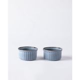 Kleby 2'li Natural Sufle Kabı - Mavi - 10 cm