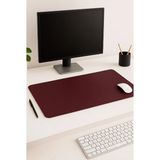 Kleen Pu Deri Masa Matı Mousepad Su Geçirmez Masa Sümeni Dizüstü Bilgisayar/ofis/ev Için (35 x 75 ) - Bordo